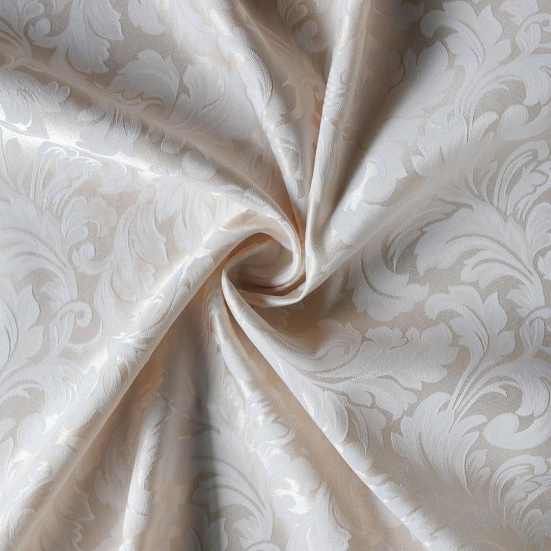 Tektrum Heavy Duty 90 inch Round Damask Jacquard Tablecloth Table Cover - Waterproof/Spill Proof/Stain Resistant/Wrinkle Free - Great for Banquet, Parties, Dinner, Restaurant, Wedding (Beige) - Image 4